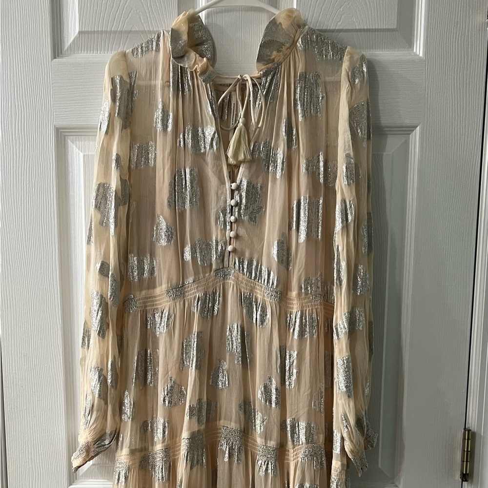 The Marais Chiffon Maxi Dress: Shine Edition by Anthropologie. Pre-owned